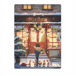 Christmas Toy Shop Holiday Art Magnet